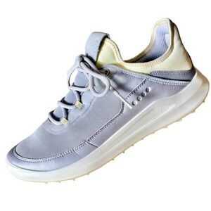 Ecco Golf Sneakers Women's‎ Size 
9-9.5 Gray Yellow Mesh Spikeless Breathable